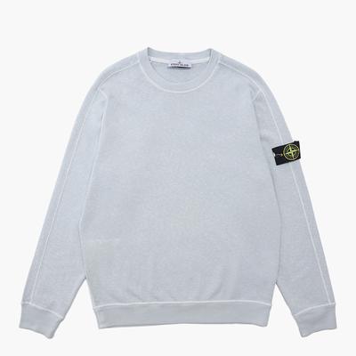 Light Grey Garment Dyed Cotton Sweatshirt