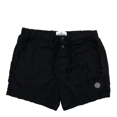 Black Drawstring Waist Swimming Trunks