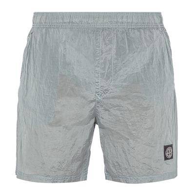 Sky Blue Drawstring Waist Swimming Trunks