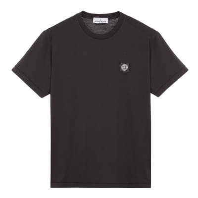 Black Square Logo Cotton T-Shirt
