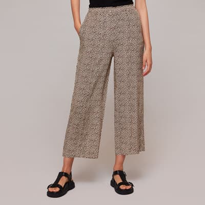 Brown Leopard Print Trousers