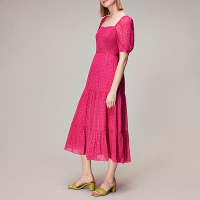 Pink Amie Flower Charm Print Dress