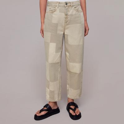 Beige Authentic Patchwork Jeans