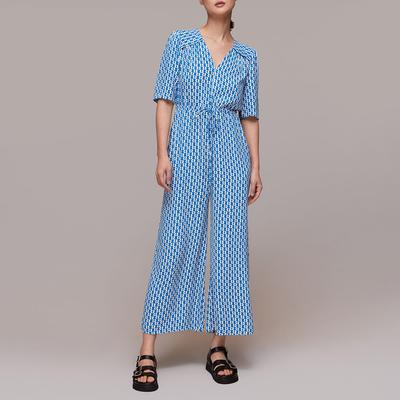 Blue Vertical Stack Jumpsuit