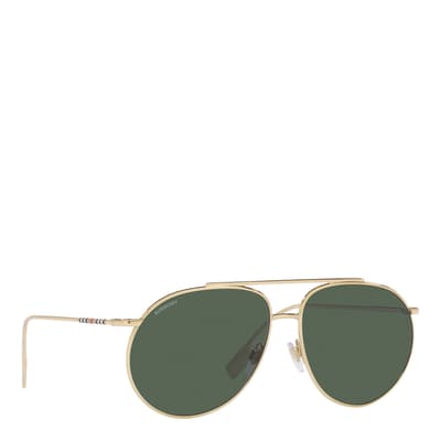 Women's Gold Burberry Sunglasses 62mm 