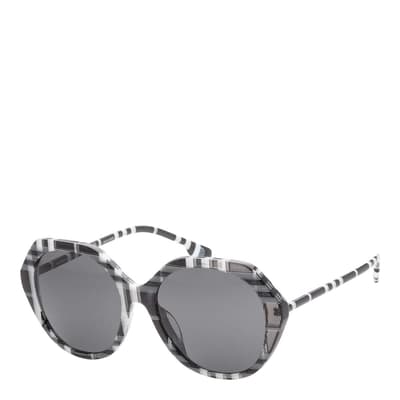 Women's Black & Grey Burberry Sunglasses 57mm