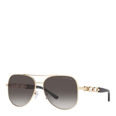 Women's Gold Michael Kors Sunglasses 58mm