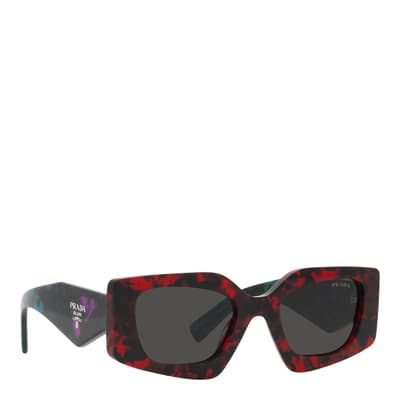 Women's Black & Red Prada Sunglasses 51mm