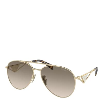 Women's Gold Prada Sunglasses 58mm