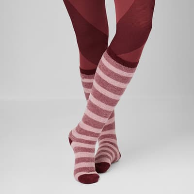 Pink Sophie Stripe Fluffies Socks