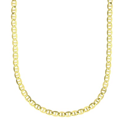 18K Gold Flat Italian Link Necklace