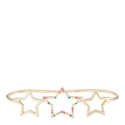 Gold Rainbow Star Hand Cuff