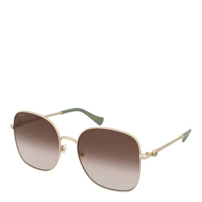 Women's Gold Gucci Sunglasses 59mm