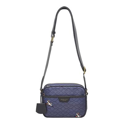 Grey Heirloom Ski Dog Small Ziptop Crossbody