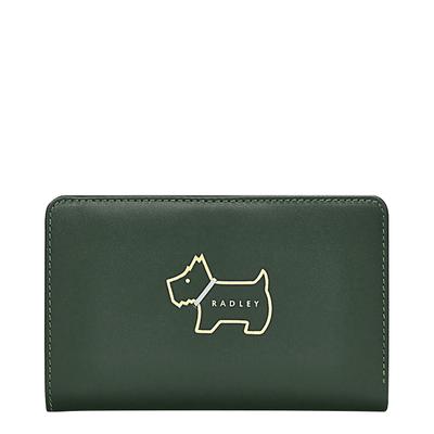 Green Heritage Dog Outline Medium Bifold Purse