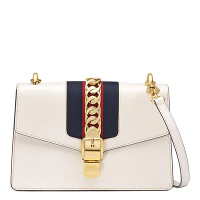Gucci Sylvie Small Shoulder Bag In White
