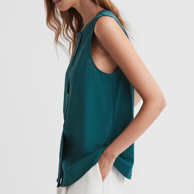 Teal Jennifer Sleeveless Top