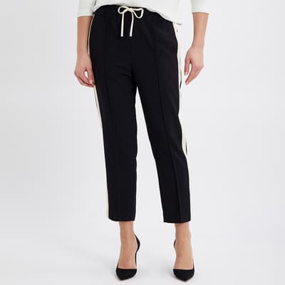 Black Orla Side Stripe Tapered Trousers