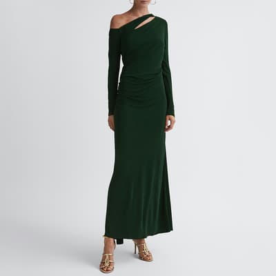Green Delphine Cut Out Maxi Dress