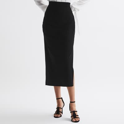 Black Leona Midi Skirt