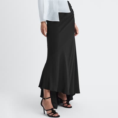 Black Maxine Maxi Slip Skirt