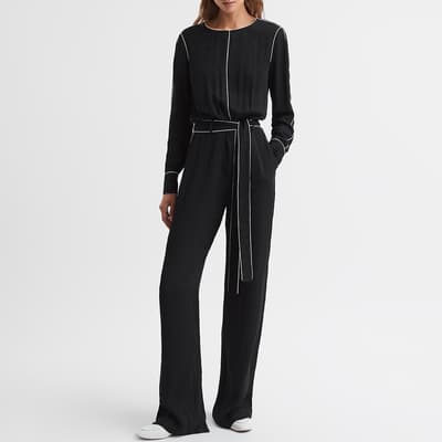 Black Esther Tipped Jumpsuit
