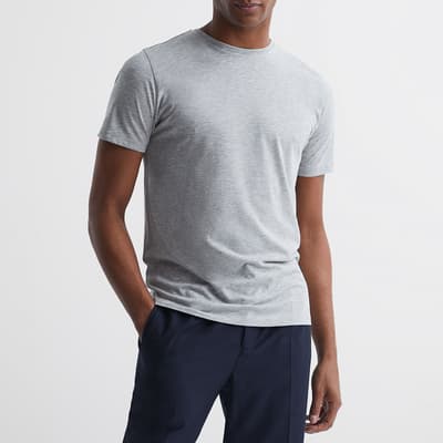 Grey Bless Crew Neck Cotton T-Shirt