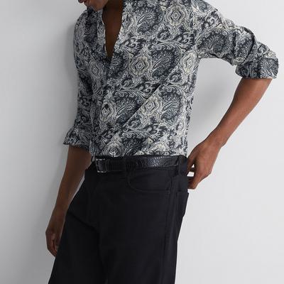 Black Cousin Paisley Print Shirt