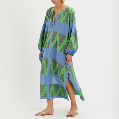 Blue & Green Korali Maxi Dress 