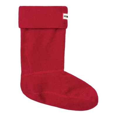 Red Short Fleece Boot Socks 