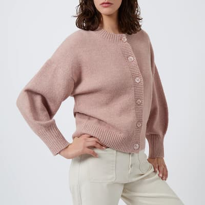 Pink Summer Fluffy Knitted Cardigan                                                                                                                                                                                                                            