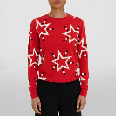 Red Shining Star Wool Blend Sweater 