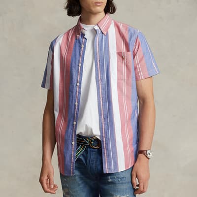 Multi Oxford Stripe Cotton Shirt