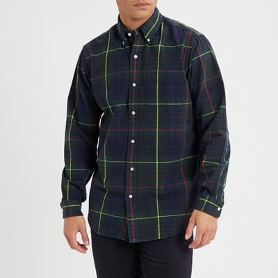 Green/Navy Classic Oxford Check Cotton Shirt