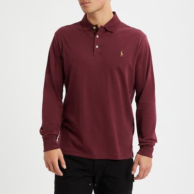 Dark Red Pima Cotton Polo Shirt