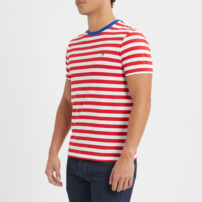 Red/White Stripe Cotton T-Shirt