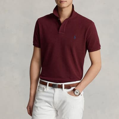 Dark Red Cotton Polo Shirt