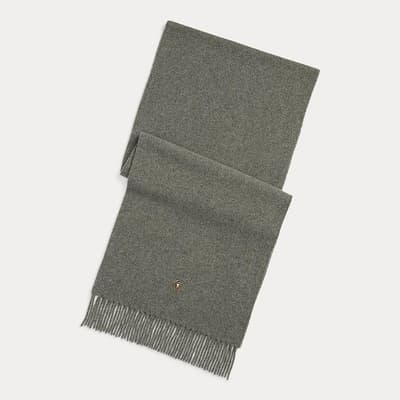 Grey Tassel Wool Scarf