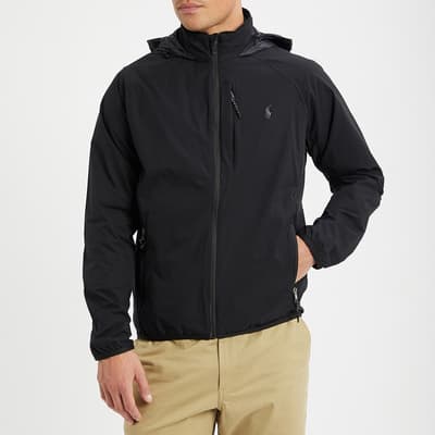 Black Glendale Packable Hooded Jacket
