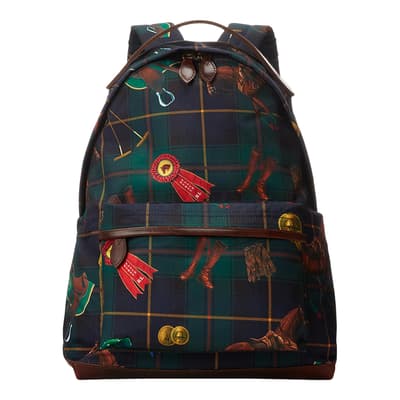 Multi Printed Leather Blend Backpack