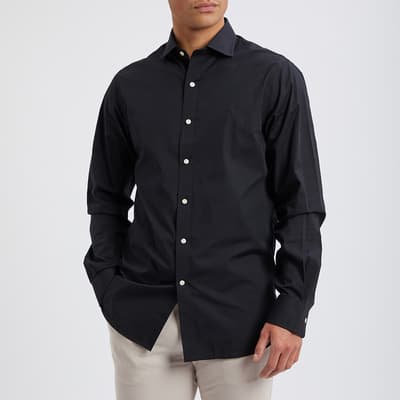 Black Poplin Cotton Shirt