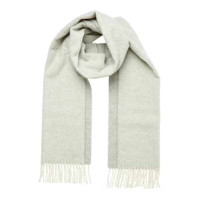 Grey Double Faced Wool Scarf