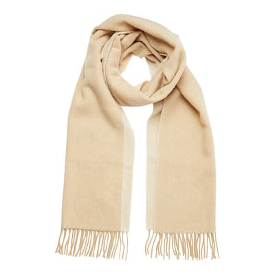 Camel Double Faced Wool Scarf