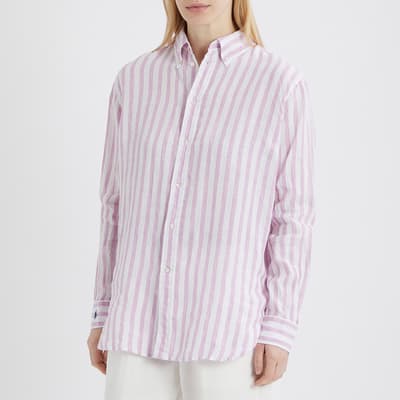 Lilac Striped Linen Shirt