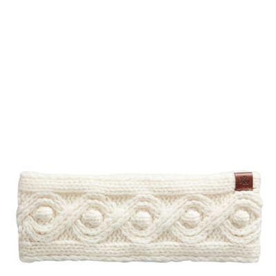 Cream Cable Knit Wool Blend Head Band