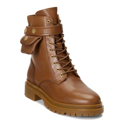 Tan Cammie Burnished Leather Boots