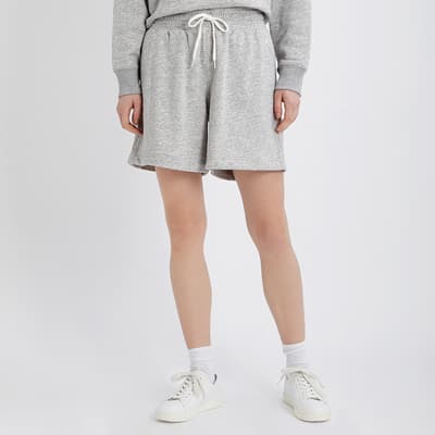 Grey Cotton Blend Shorts