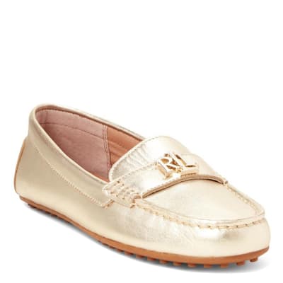 Rose Gold Barnsbury Leather Loafers