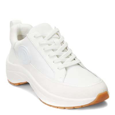 White Reaghan Leather Trainers