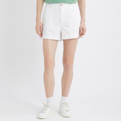 White Cotton Chino Shorts